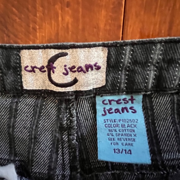 EUC Crest Black with Gray stripes Jeans - Picture 6 of 13